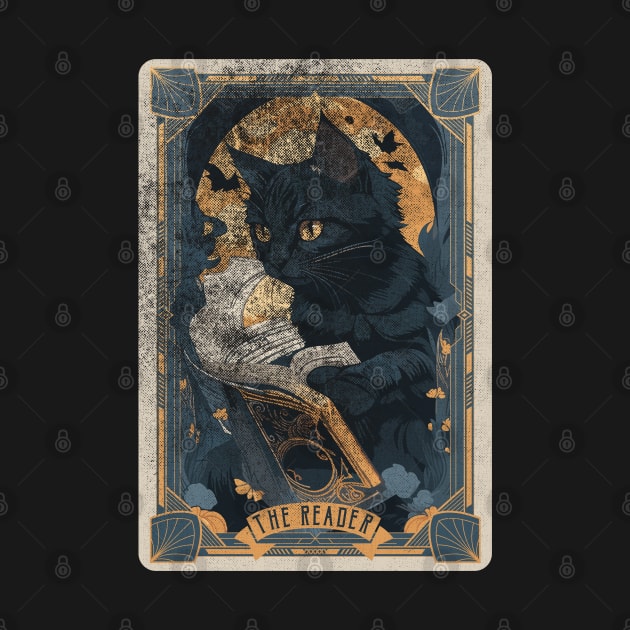 The Reader Retro Monster Halloween Tarot Card by DanielLiamGill