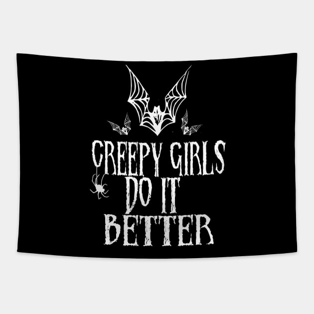 Creepy Girls Do It Better Tapestry by CreatingChaos