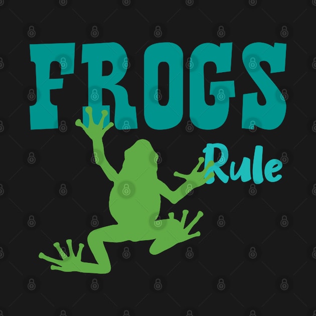 Frogs Rule In Teal by FruitflyPie