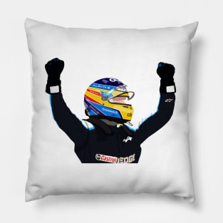 Fernando Alonso celebrating his podium finish at the 2021 Qatar Grand Prix Pillow