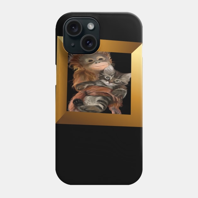 3d monkey face Phone Case by TOPTshirt