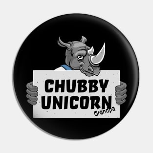 Chubby Unicorn Grandpa Rhino Gift Pin