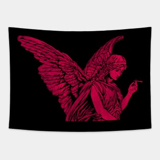 Smoking Angel Statue Tapestry