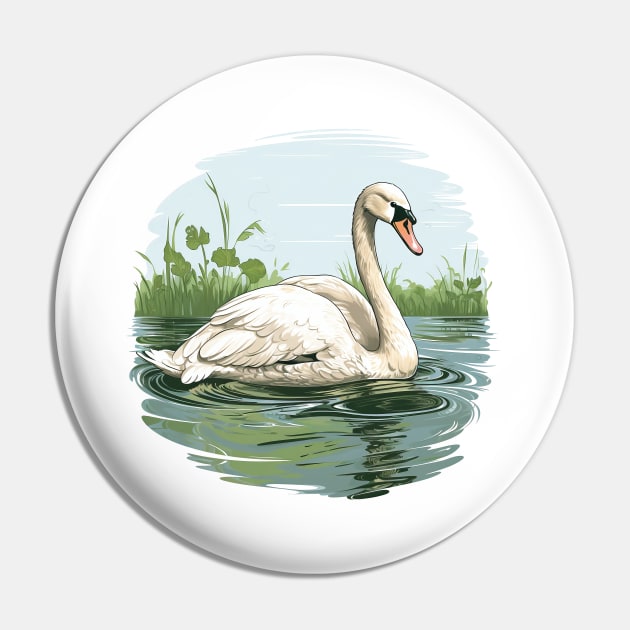 White Swan Pin by zooleisurelife