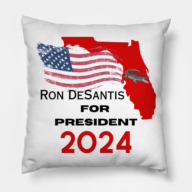 Ron DeSantis for President 2024 Pillow by Love My..