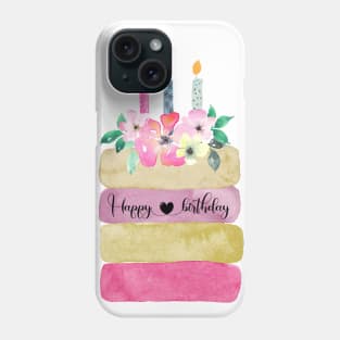 Happy birthday cake Phone Case