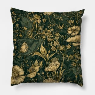 Vintage spring wildflowers Pillow