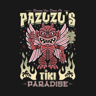 Pazuzu Tiki Bar - Creepy Cute Exorcist Demon - Hawaii Island Vacation T-Shirt