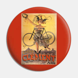 An advertisement for Clement bicyles in Paris Pin