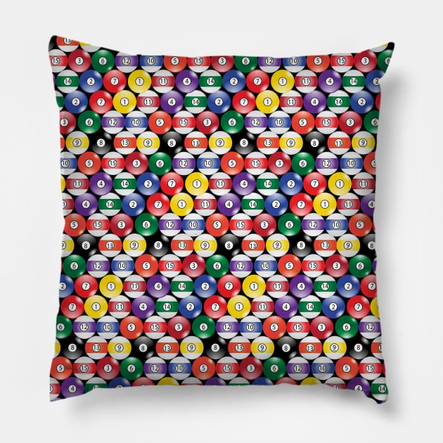 Billiards Pillow by DesignsbyDonnaSiggy