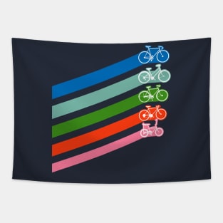 Retro Bike Stripes Tapestry