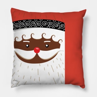 christmas afro american santa claus Pillow