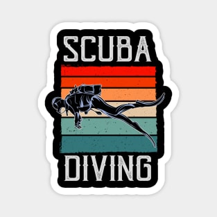 Scuba Diving Diver Snorkeling Vintage Magnet