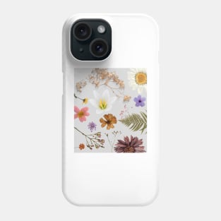 Beautiful Botany Collage - Silver Grey Phone Case