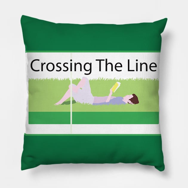 Crossing the Line Pillow by Jade graphic art