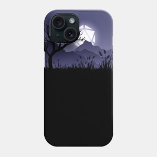 Full Moon Dead Tree Halloween Tabletop RPG Maps and Landscapes Phone Case