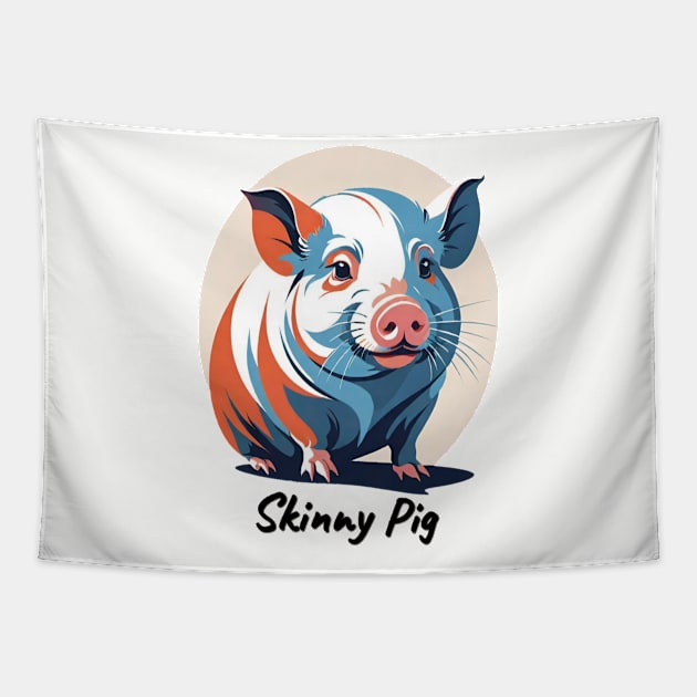 Skinny Pig Tapestry by Forgotten Times