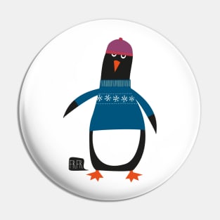 Winterpinguin Pin