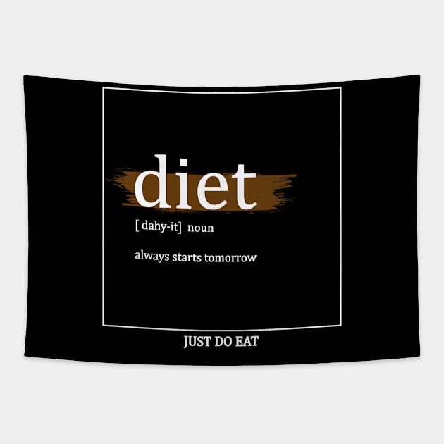 Diet White Tapestry by Balonku