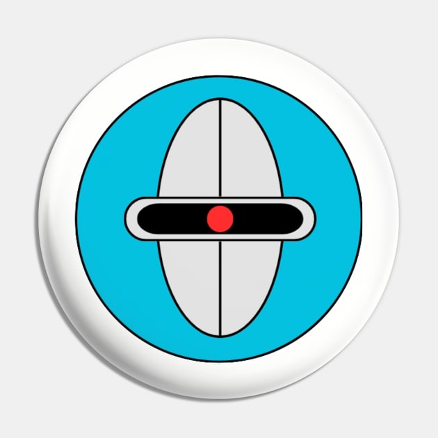 Watchful robot eye Pin by HMShirts