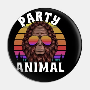 Bigfoot Sunglasses Party Animal Pin