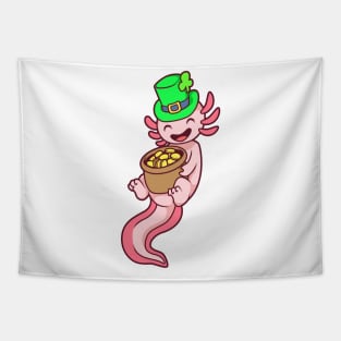Axolotl Leprechaun - St Patricks Axolotl Tapestry