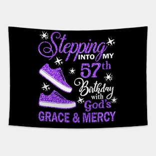 Stepping Into My 57th Birthday With God's Grace & Mercy Bday Tapestry