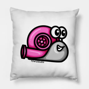 Turbo Snail (Version 1) - Pink / Gray Pillow