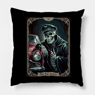 Funny Tarot Card : The Car Lover Pillow