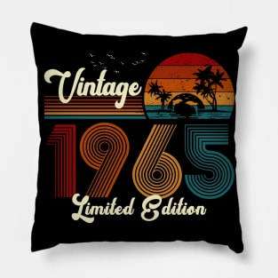 Vintage 1965 Shirt Limited Edition 55th Birthday Gift Pillow