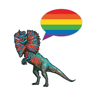 Say It! Say Gay! LGBTQIA+ Dinosaur T-Shirt