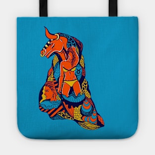 Orange Blue Her Taurus Tote