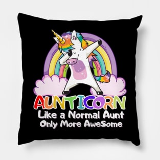 Aunticorn Like a Normal Aunt But More Awesome Pillow