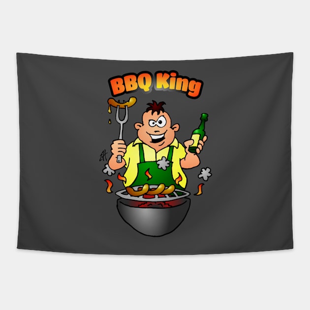 BBQ King Tapestry by Cardvibes