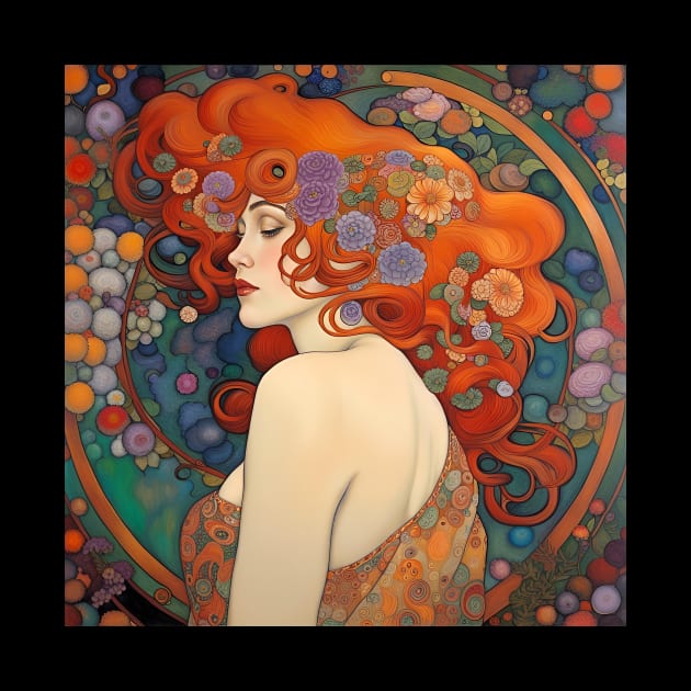 Art Nouveau Beauty gorgeous Bohemian woman by LittleBean