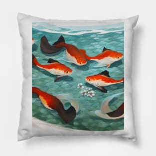 The Art of Koi Fish: A Visual Feast for Your Eyes 13 Pillow