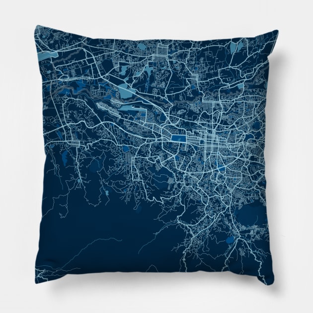 San Jose - Califonia Peace City Map Pillow by tienstencil