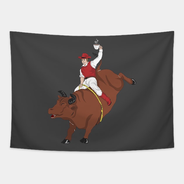 Coffee Rodeo Tapestry by TwinWorksMedia