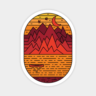 Lake and mountain Magnet