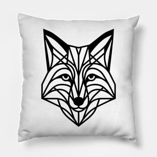 Geometric Fox - Modern Wildlife T-Shirt Design Pillow