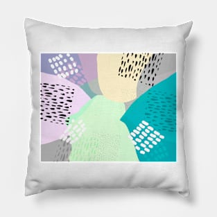 Abstract Shapes and Dots Pillow