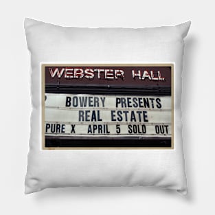 Webster Hall billboard in NYC Pillow