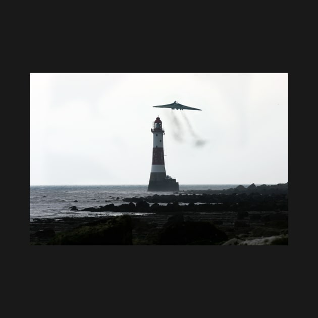 Vulcan And The Lighthouse by aviationart