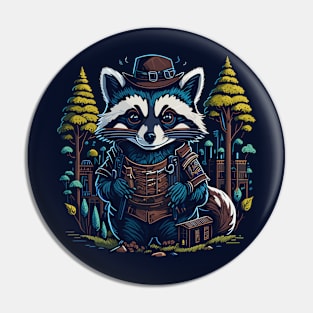 Raccoon Agent Pin