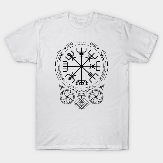 Vegvisir Viking Icelandic Wayfinder Sign Post T-Shirt Vegvisir Viking Icelandic Wayfinder Sign Post T-Shirt