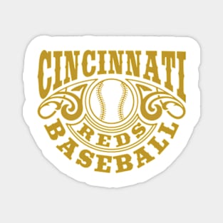 Vintage Retro Cincinnati Reds Baseball Magnet