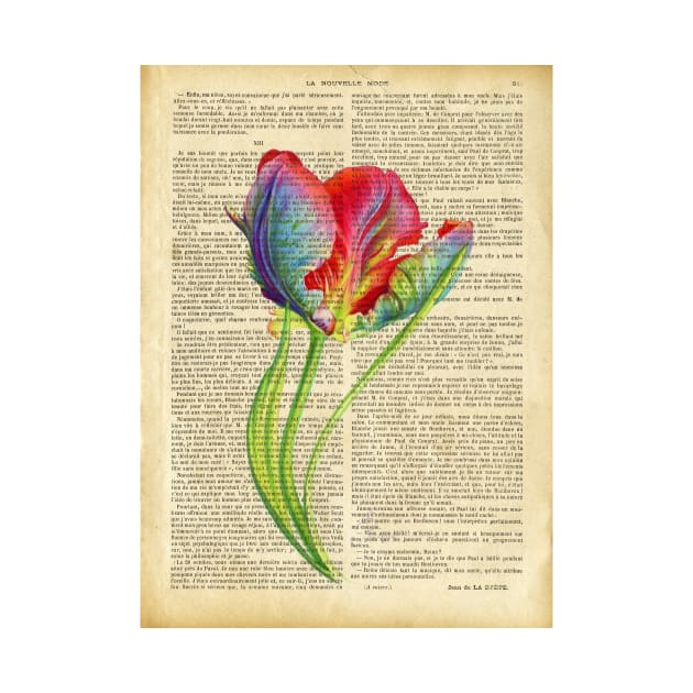 Botanical print - Tulip by redwitchart