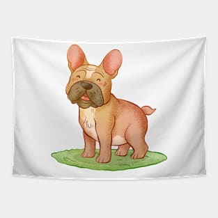 french Bulldog cartoon Tapestry