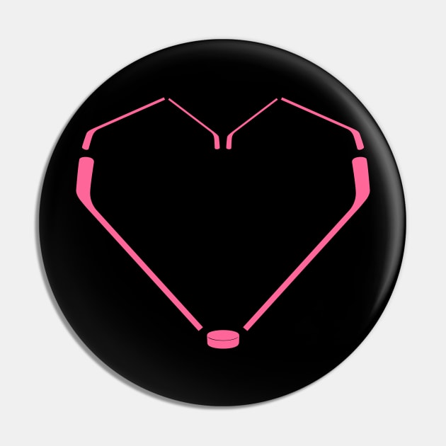 Hockey Heart Pin by miniBOB