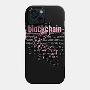 Blockchain Pink text Phone Case